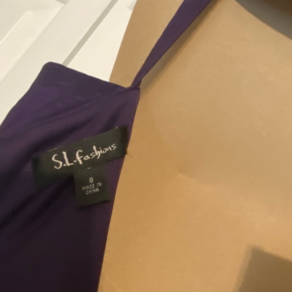 Purple Fitted Cocktail Dress - Picture 3 of 4